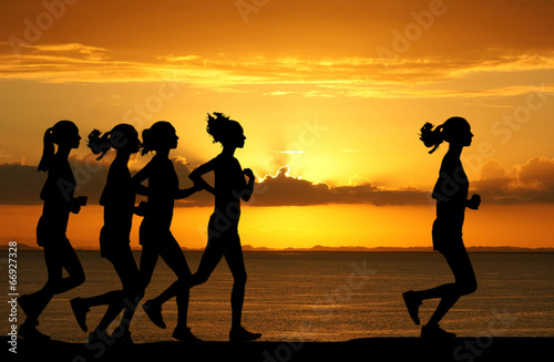 Fototapeta fitness wyścig zdrowy jogging sport