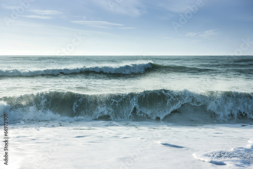 Plakat wybrzeże brzeg morze fala woda