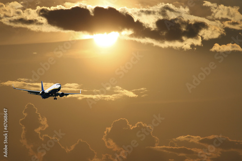 Plakat lotnictwo transport airliner odrzutowiec samolot