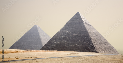 Naklejka pustynia egipt architektura piramida afryka