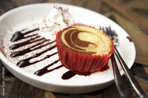 Obraz na płótnie deser jedzenie czekolada filiżanka kawiarnia