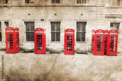 Fotoroleta europa miasto budka telefoniczna londyn vintage
