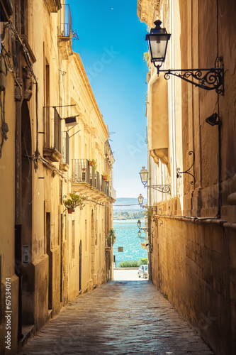 Obraz na płótnie niebo włoski ulica stary miejski
