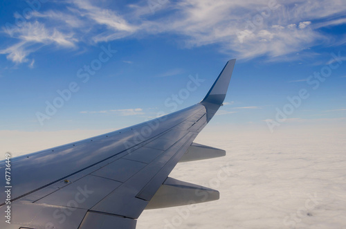 Naklejka niebo samolot odrzutowiec transport lotnictwo