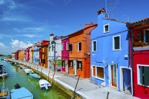 Plakat architektura ulica lato włoski widok