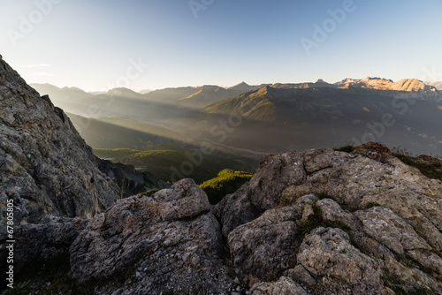 Fototapeta góra szczyt zmierzch pejzaż panoramiczny