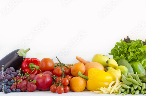 Plakat zdrowie tęcza warzywo
