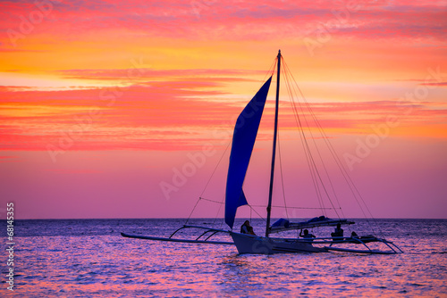 Fotoroleta żeglarstwo piękny spokojny lato pejzaż