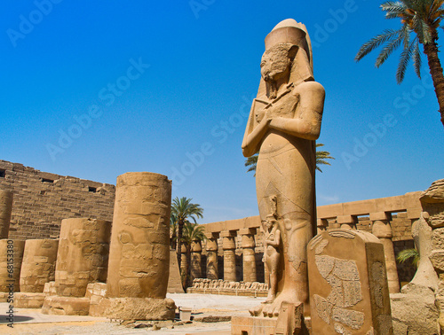 Plakat egipt statua świątynia luxor 2