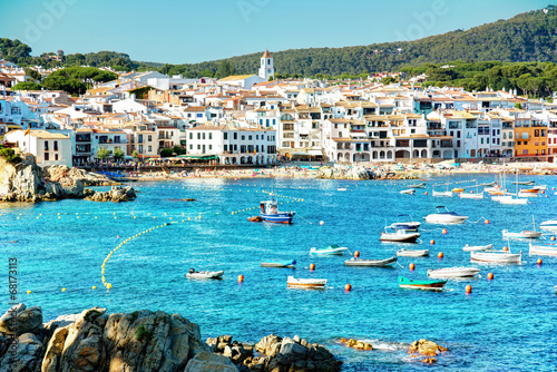 Fototapeta hiszpania wybrzeże wioska morze