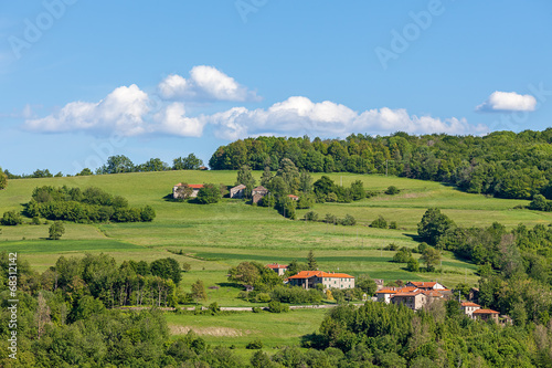 Obraz na płótnie widok niebo wieś pejzaż włoski