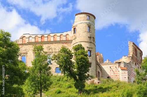 Plakat wzgórze zamek wisła ruina