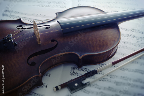 Naklejka koncert muzyka sztuka skrzypce viola