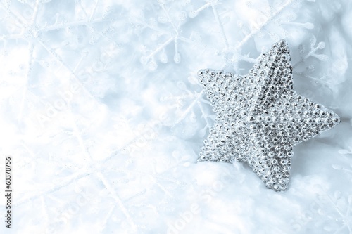 Obraz na płótnie gwiazda ziarno śnieg vintage okres świąteczny