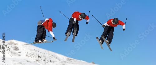 Plakat sport snowboarder akt