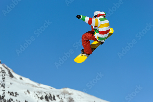Fototapeta akt sport snowboarder