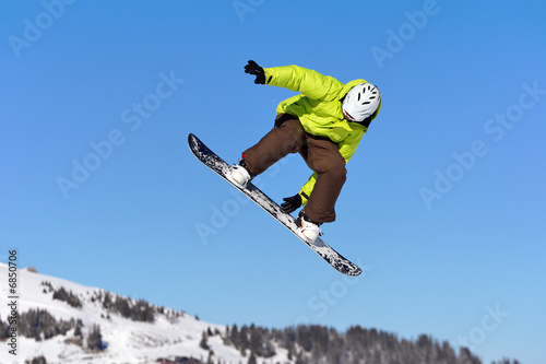 Fototapeta akt alpy snowboarder zabawa śnieg