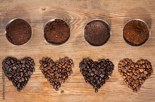 Plakat kawiarnia napój serce kawa miłość