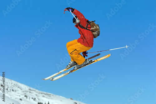 Naklejka akt góra snowboard