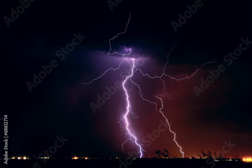 Fotoroleta noc pejzaż sztorm ciemny arizona