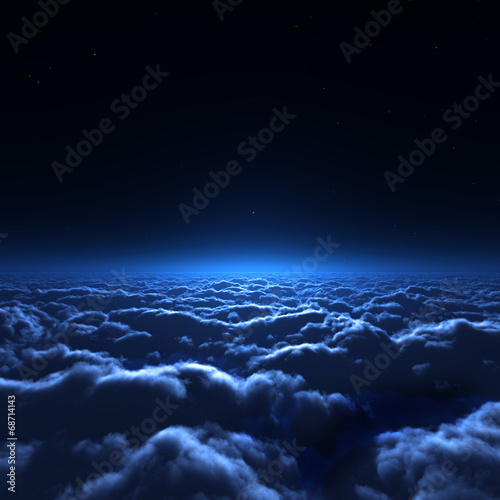 Fototapeta niebo noc gwiazda chmura