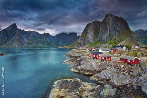 Obraz na płótnie wioska europa morze lato norwegia
