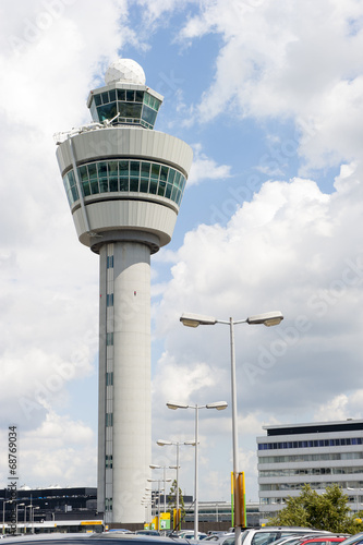 Naklejka holandia lotnictwo amsterdam niebo wieża