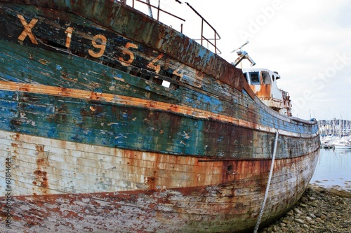 Fototapeta statek stary sztorm rdza smutek