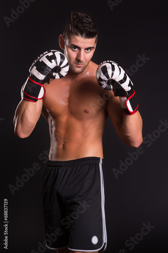 Fototapeta kick-boxing siłownia przystojny sport