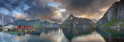 Naklejka norwegia panoramiczny lato