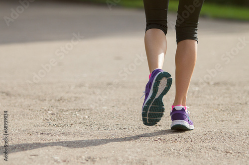 Plakat zdrowy jogging sportowy kobieta fitness