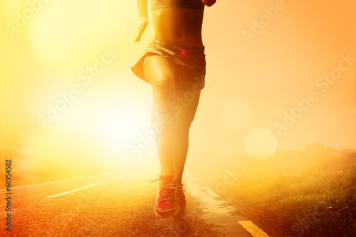 Fotoroleta park jogging fitness słońce lekkoatletka