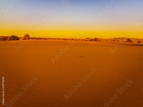 Plakat niebo wydma pustynia