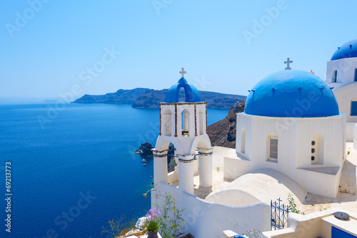 Obraz na płótnie kościół santorini lato grecja