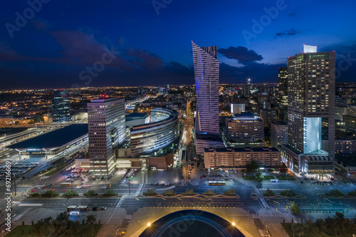 Obraz na płótnie Panorama Warszawy