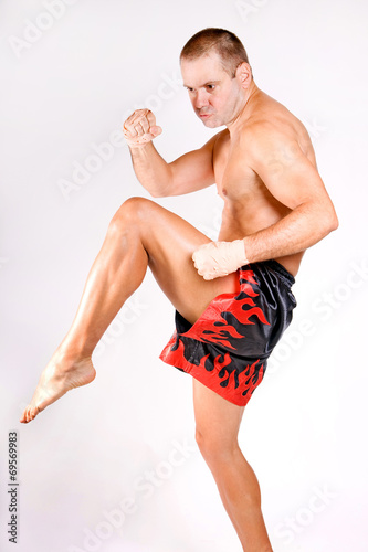 Naklejka bokser mężczyzna ćwiczenie ludzie
