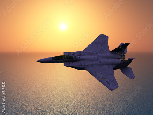 Fototapeta słońce samolot niebo lotnictwo bombowiec