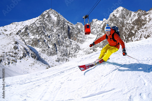 Obraz na płótnie narciarz natura alpy