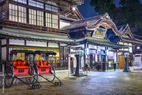 Obraz na płótnie wioska japonia noc