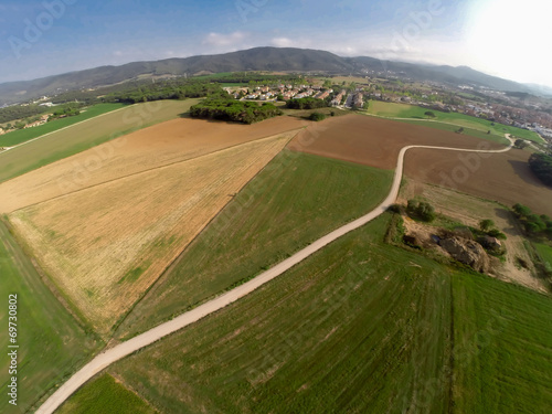 Plakat panoramiczny europa wieś wiejski natura