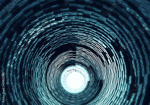 Naklejka wzór tunel korytarz 3D perspektywa