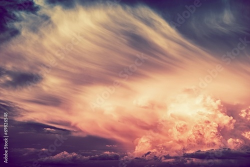 Plakat natura niebo krajobraz sztorm