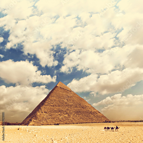 Plakat egipt piramida stary