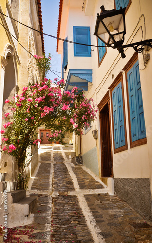 Obraz na płótnie Cudowna grecka uliczka Vathi, Samos