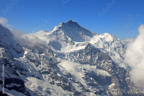 Naklejka krajobraz niebo narty szczyt szwajcaria
