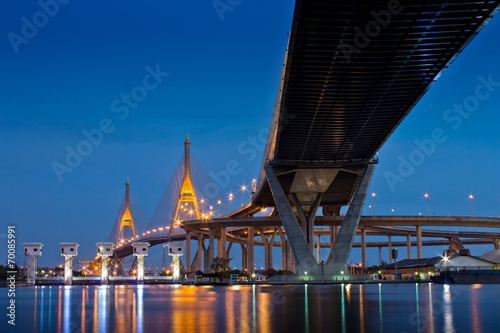Fotoroleta tajlandia most król noc