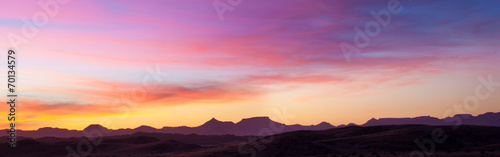 Fototapeta słońce pustynia niebo afryka viola