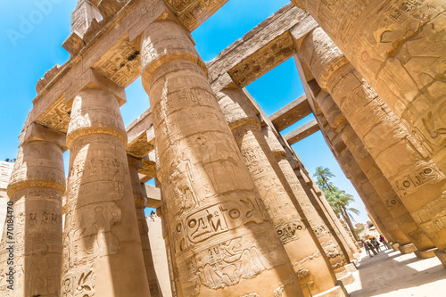 Naklejka ludzie architektura antyczny egipt
