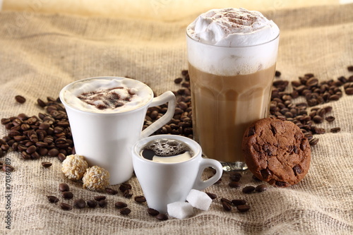 Obraz na płótnie kawa kawiarnia filiżanka latte macchiato cappucino