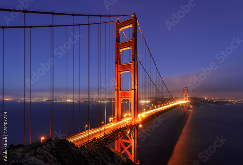 Obraz na płótnie noc most morze